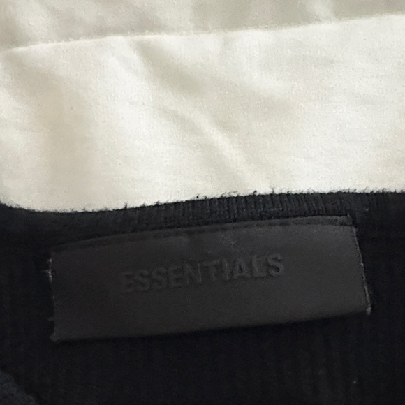 Essentials Black Ribbed Crop Top - Picture 2 of 6